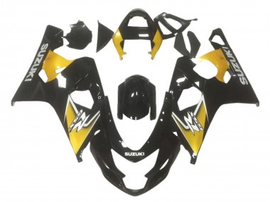 Jaune Noir Brillant Carénage Moto Suzuki GSXR 600 / GSXR 750 2001-2003 Pas Chère