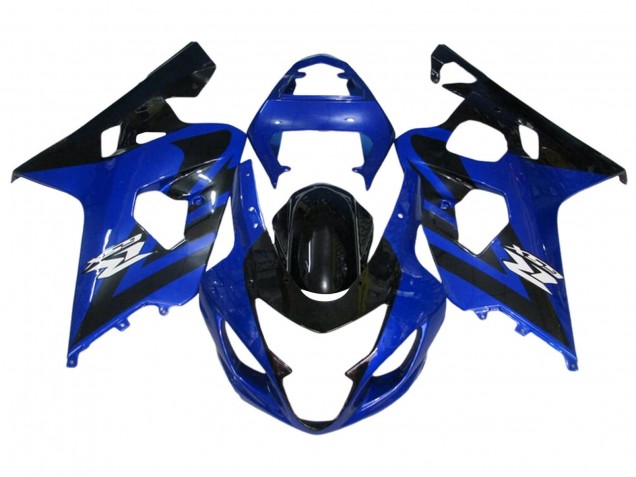 Bleu Noir Kits Carénages Moto Suzuki GSXR 600 / GSXR 750 2004-2005