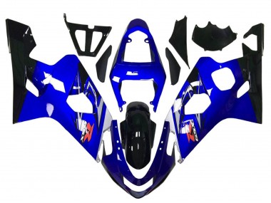 Bleu Blanc Noir Carénages Moto Suzuki GSXR 600 / GSXR 750 2004-2005 Pas Chère