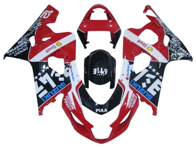 Rouge Blanc Noir Bleu Carénage Moto Suzuki GSXR 600 / GSXR 750 2004-2005