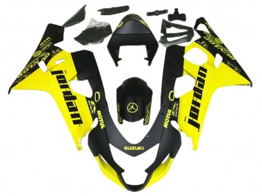 Noir Jaune Jordan Carénage Moto Suzuki GSXR 600 / GSXR 750 2004-2005 Pas Chère