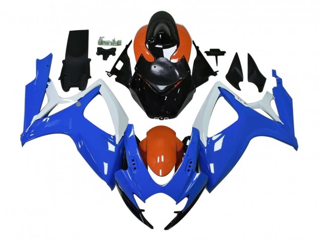 Blanc Bleu Orange Noir Carénage Moto Suzuki GSXR 600 / GSXR 750 2004-2005