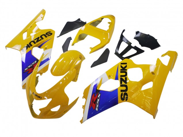 Jaune Blanc Bleu Noir Carénages Moto Suzuki GSXR 600 / GSXR 750 2004-2005