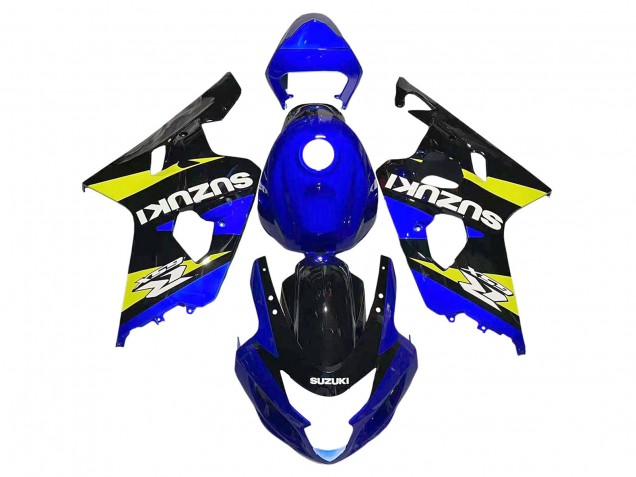 Bleu Jaune Noir Carénage Moto Suzuki GSXR 600 / GSXR 750 2004-2005