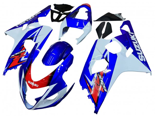 Blanc Bleu Rouge Carénages Moto Suzuki GSXR 600 / GSXR 750 2004-2005