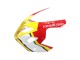 Blanc Rouge Jaune Michelin Texaon Heron 7 Carénage Moto Suzuki GSXR 600 / GSXR 750 2004-2005