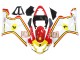 Blanc Rouge Jaune Michelin Texaon Heron 7 Carénage Moto Suzuki GSXR 600 / GSXR 750 2004-2005