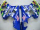 Bleu Blanc Jaune Vert Telefonica Motul MoviStar Carénages Moto Suzuki GSXR 600 / GSXR 750 2004-2005