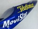 Bleu Blanc Jaune Vert Telefonica Motul MoviStar Carénages Moto Suzuki GSXR 600 / GSXR 750 2004-2005