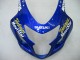 Bleu Blanc Jaune Vert Telefonica Motul MoviStar Carénages Moto Suzuki GSXR 600 / GSXR 750 2004-2005