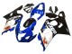 Bleu Blanc Noir Carénage Moto Suzuki GSXR 600 / GSXR 750 2004-2005