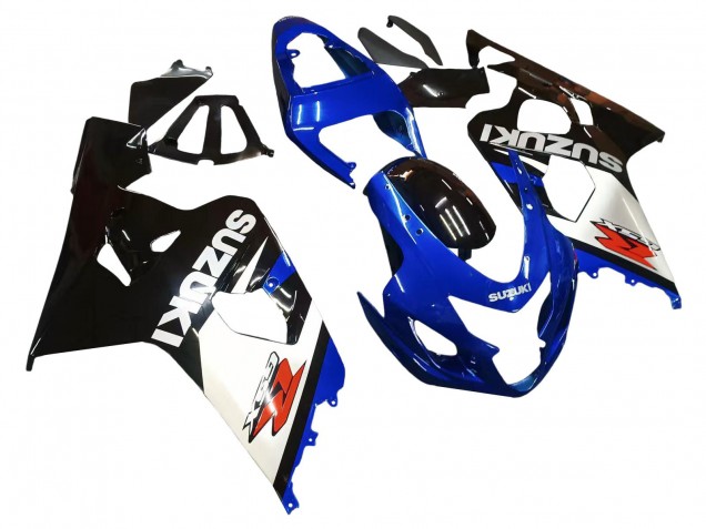 Bleu Blanc Noir Carénage Moto Suzuki GSXR 600 / GSXR 750 2004-2005