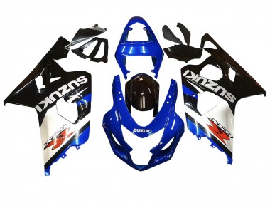 Bleu Blanc Noir Carénage Moto Suzuki GSXR 600 / GSXR 750 2004-2005 Pas Chère