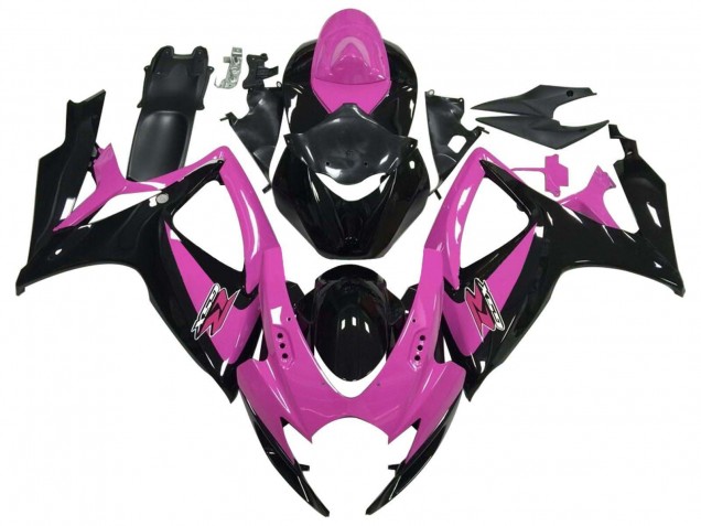 Rose Noir Brillant Carénages Moto Suzuki GSXR 600 / GSXR 750 2006-2007