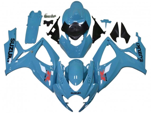 Bleu Clair Noir Rouge Carénage Moto Suzuki GSXR 600 / GSXR 750 2006-2007