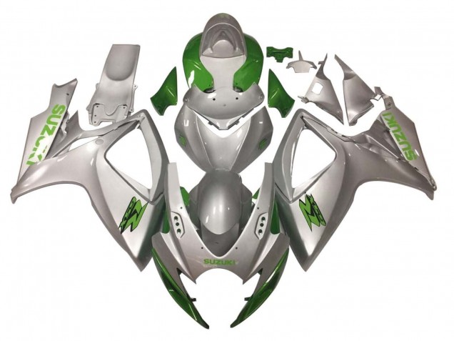 Argent Vert Carénage Moto Suzuki GSXR 600 / GSXR 750 2006-2007