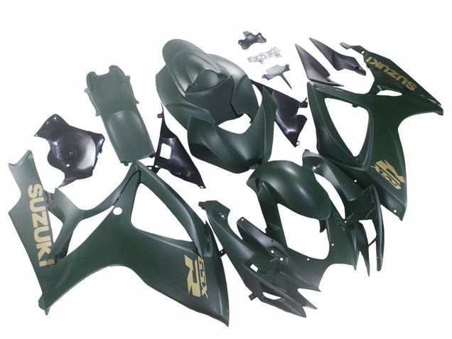 Vert Mat Armée Carénage Moto Suzuki GSXR 600 / GSXR 750 2006-2007
