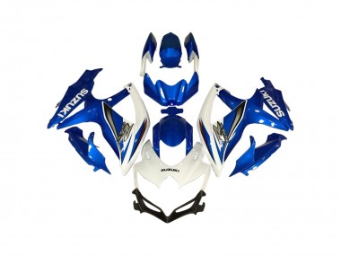 Blanc Bleu Carénage Moto Suzuki GSXR 600 / GSXR 750 2006-2007 Pas Chère