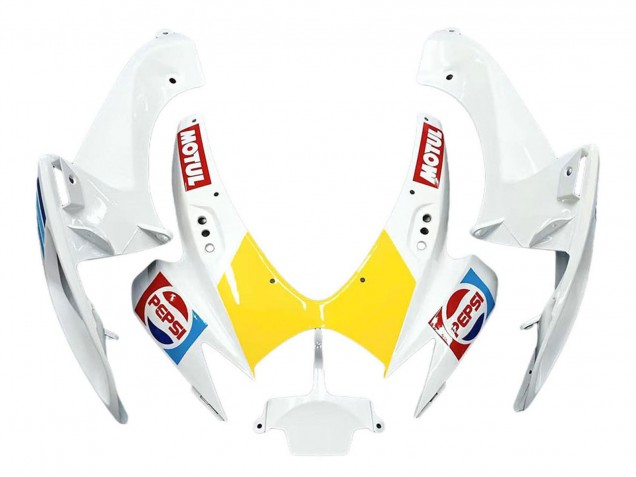 Blanc Rouge Jaune Motul Carénage Moto Suzuki GSXR 600 / GSXR 750 2006-2007
