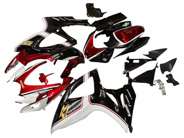Rouge Blanc Noir Jaune Carénage Moto Suzuki GSXR 600 / GSXR 750 2006-2007