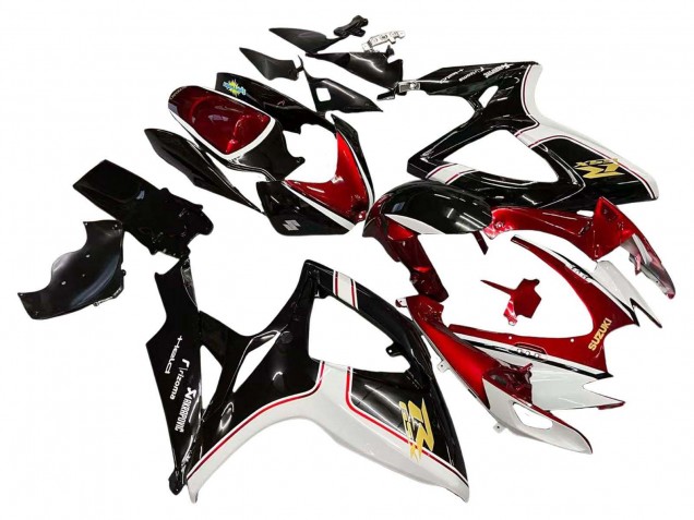 Rouge Blanc Noir Jaune Carénage Moto Suzuki GSXR 600 / GSXR 750 2006-2007