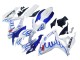Blanc Bleu Flamme Carénage Moto Suzuki GSXR 600 / GSXR 750 2006-2007