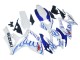 Blanc Bleu Flamme Carénage Moto Suzuki GSXR 600 / GSXR 750 2006-2007