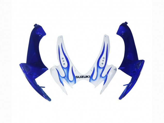 Blanc Bleu Flamme Carénage Moto Suzuki GSXR 600 / GSXR 750 2006-2007