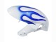 Blanc Bleu Flamme Carénage Moto Suzuki GSXR 600 / GSXR 750 2006-2007