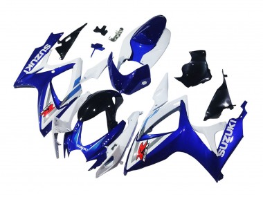 Blanc Bleu Noir Brillant Rouge Carénage Moto Suzuki GSXR 600 / GSXR 750 2006-2007 Pas Chère