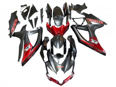 Noir Mat Rouge Carénage Moto Suzuki GSXR 600 / GSXR 750 2008-2010 Pas Chère