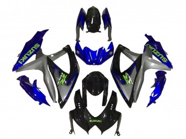Bleu Gris Noir Brillant Vert Carénage Moto Suzuki GSXR 600 / GSXR 750 2008-2010 Pas Chère