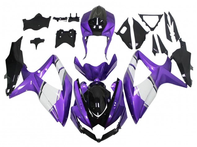 Violet Blanc Noir Brillant Carénage Moto Suzuki GSXR 600 / GSXR 750 2008-2010