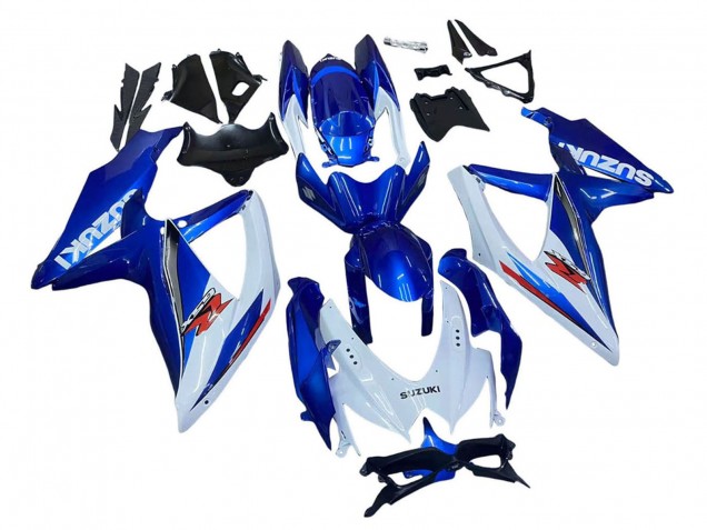 Bleu Blanc Rouge Kits Carénages Moto Suzuki GSXR 600 / GSXR 750 2008-2010