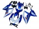 Bleu Blanc Rouge Kits Carénages Moto Suzuki GSXR 600 / GSXR 750 2008-2010