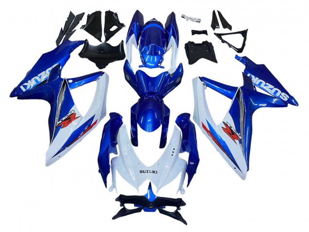 Bleu Blanc Rouge Kits Carénages Moto Suzuki GSXR 600 / GSXR 750 2008-2010