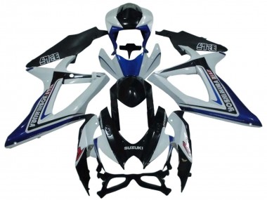 Blanc Bleu Noir Brillant Alstare Carénage Moto Suzuki GSXR 600 / GSXR 750 2008-2010 Pas Chère