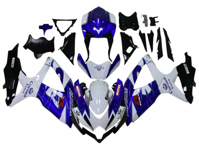 Blanc Bleu Noir Mat Rouge Motul Carénage Moto Suzuki GSXR 600 / GSXR 750 2008-2010