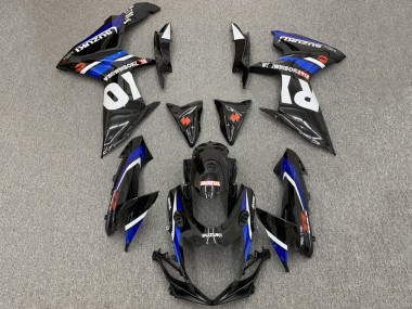 Noir Brillant Blanc Bleu Rouge Carénage Moto Suzuki GSXR 600 / GSXR 750 2008-2010 Pas Chère