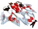Blanc Rouge Motul Lucky Strike Carénage Moto Suzuki GSXR 600 / GSXR 750 2008-2010