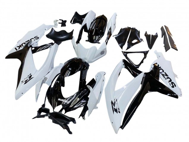 Blanc Noir Carénages Moto Suzuki GSXR 600 / GSXR 750 2008-2010