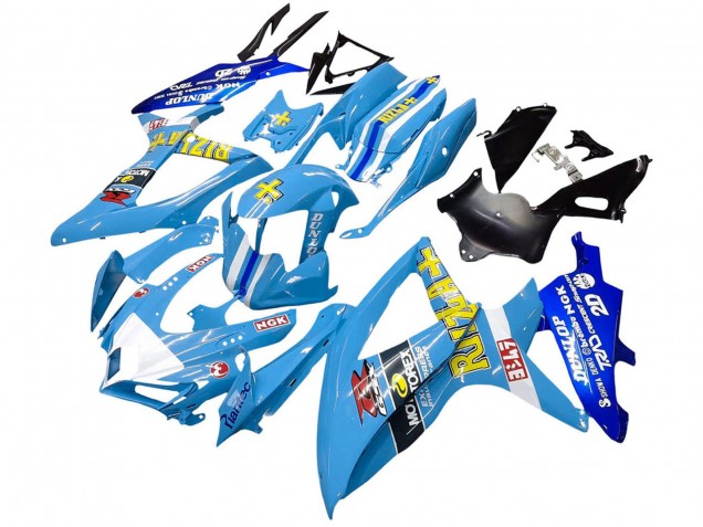 Bleu Jaune Rizla Carénage Moto Suzuki GSXR 600 / GSXR 750 2008-2010