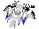 Blanc Argent Bleu Noir Carénage Moto Suzuki GSXR 600 / GSXR 750 2008-2010