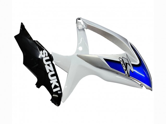 Blanc Argent Bleu Noir Carénage Moto Suzuki GSXR 600 / GSXR 750 2008-2010