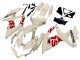 Crème Blanc Rouge Noir Carénage Moto Suzuki GSXR 600 / GSXR 750 2008-2010