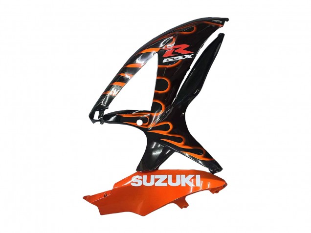 Noir Brillant Orange Flamme Carénage Moto Suzuki GSXR 600 / GSXR 750 2008-2010