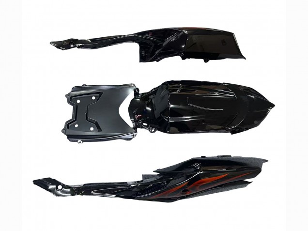 Noir Brillant Orange Flamme Carénage Moto Suzuki GSXR 600 / GSXR 750 2008-2010