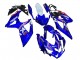 Blanc Bleu Rose Ecstar Motul Carénage Moto Suzuki GSXR 600 / GSXR 750 2008-2010