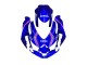 Blanc Bleu Rose Ecstar Motul Carénage Moto Suzuki GSXR 600 / GSXR 750 2008-2010