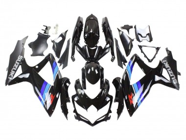 Noir Brillant Bleu Carénage Moto Suzuki GSXR 600 / GSXR 750 2008-2010 Pas Chère